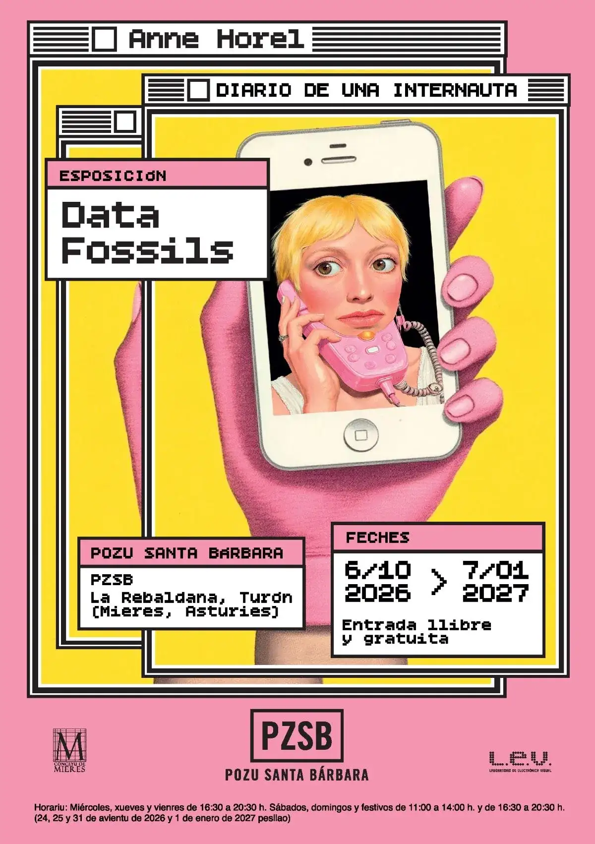 Inauguración de la exposición 'Data Fossils. Diario de una internauta', de Anne Horel