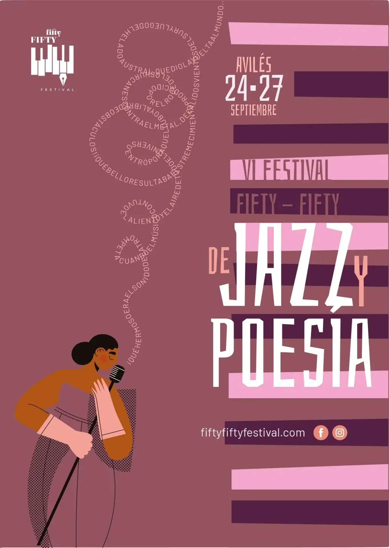 Día de poesía y actividades gratuitas en el Festival Fifty-Fifty