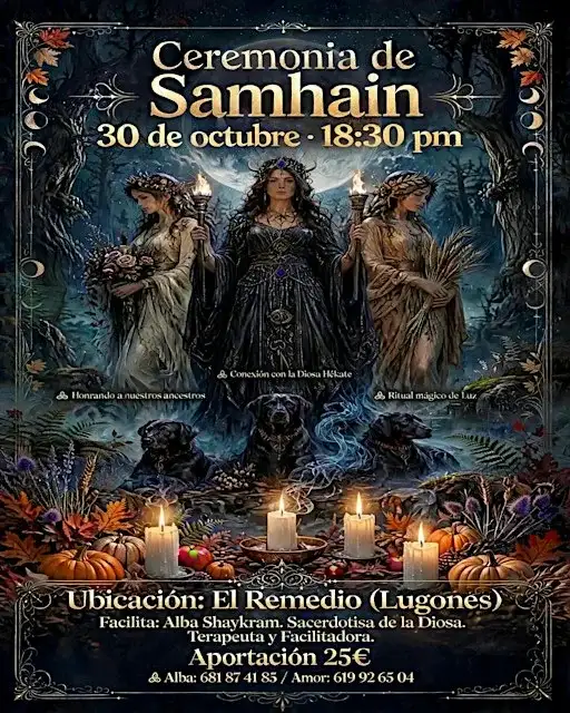 Ceremonia celta de samhain en el remedio, Lugones