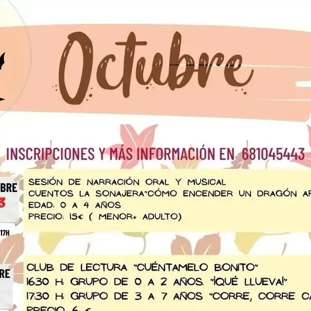 Club de lectura infantil Cuéntamelo bonito (3 a 7 años): Corre Corre, Calabaza