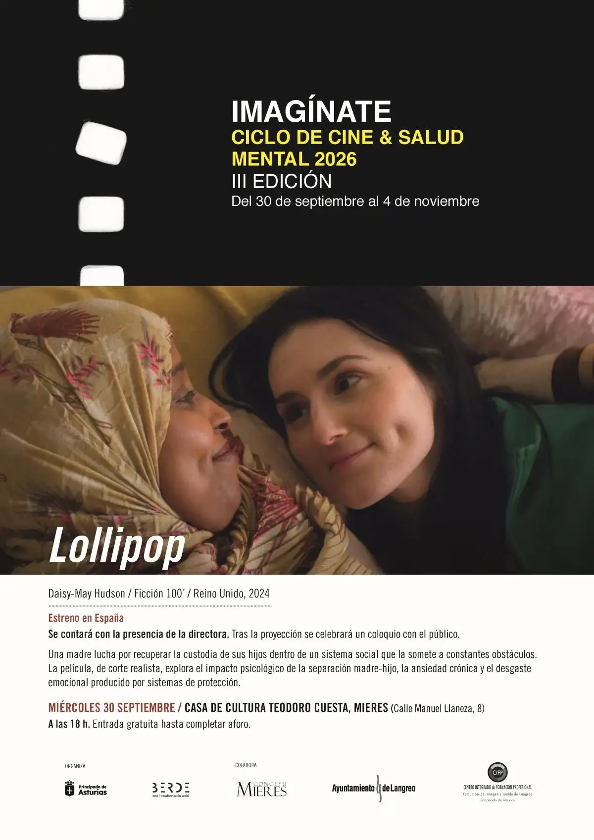 Cine y Salud Mental: "Lollipop", con su directora Daisy-May Hudson