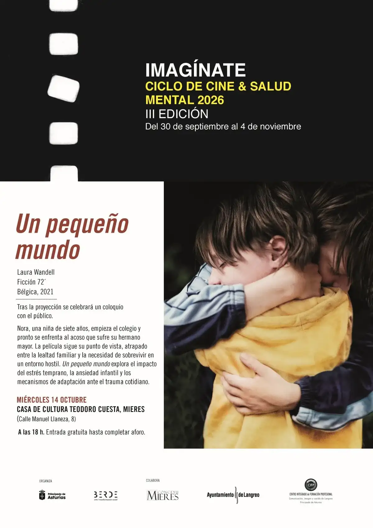 Ciclo de cine y salud mental: 'Un pequeño mundo', de Laura Wandel