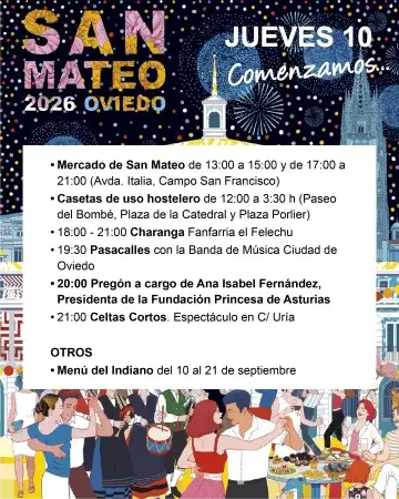 San Mateo. Agenda del día