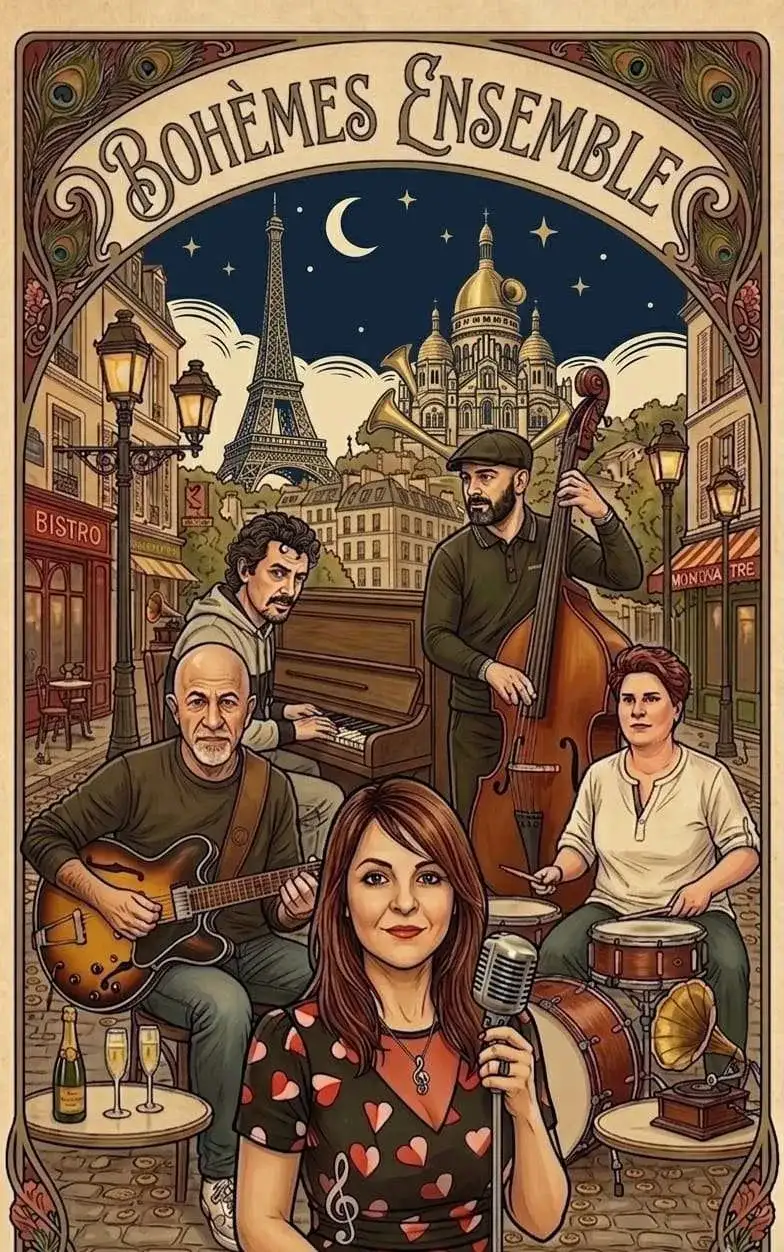 Begoña. BOHÉMES ENSEMBLE. (Chanson francesa, gypsy, jazz, swing)