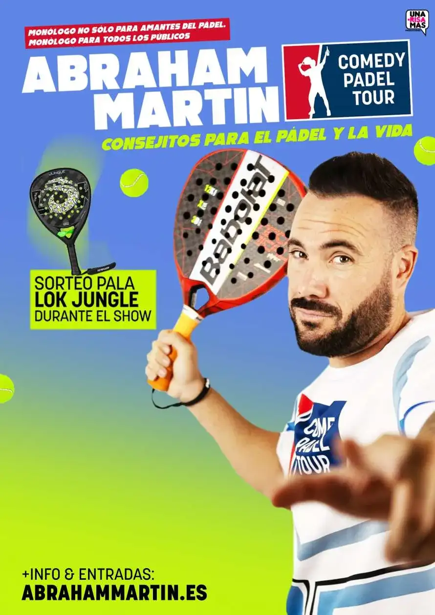 Abraham martín en "comedy padel tour".