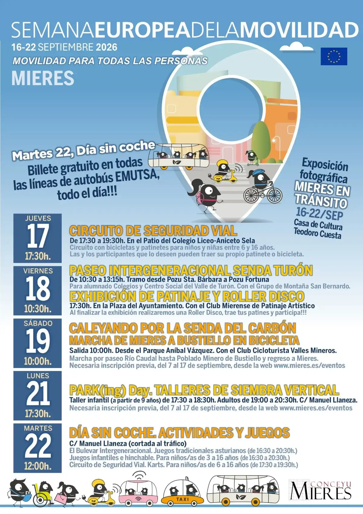 Semana europea de la movilidad 2026. Paseo intergeneracional por la senda verde de Turón