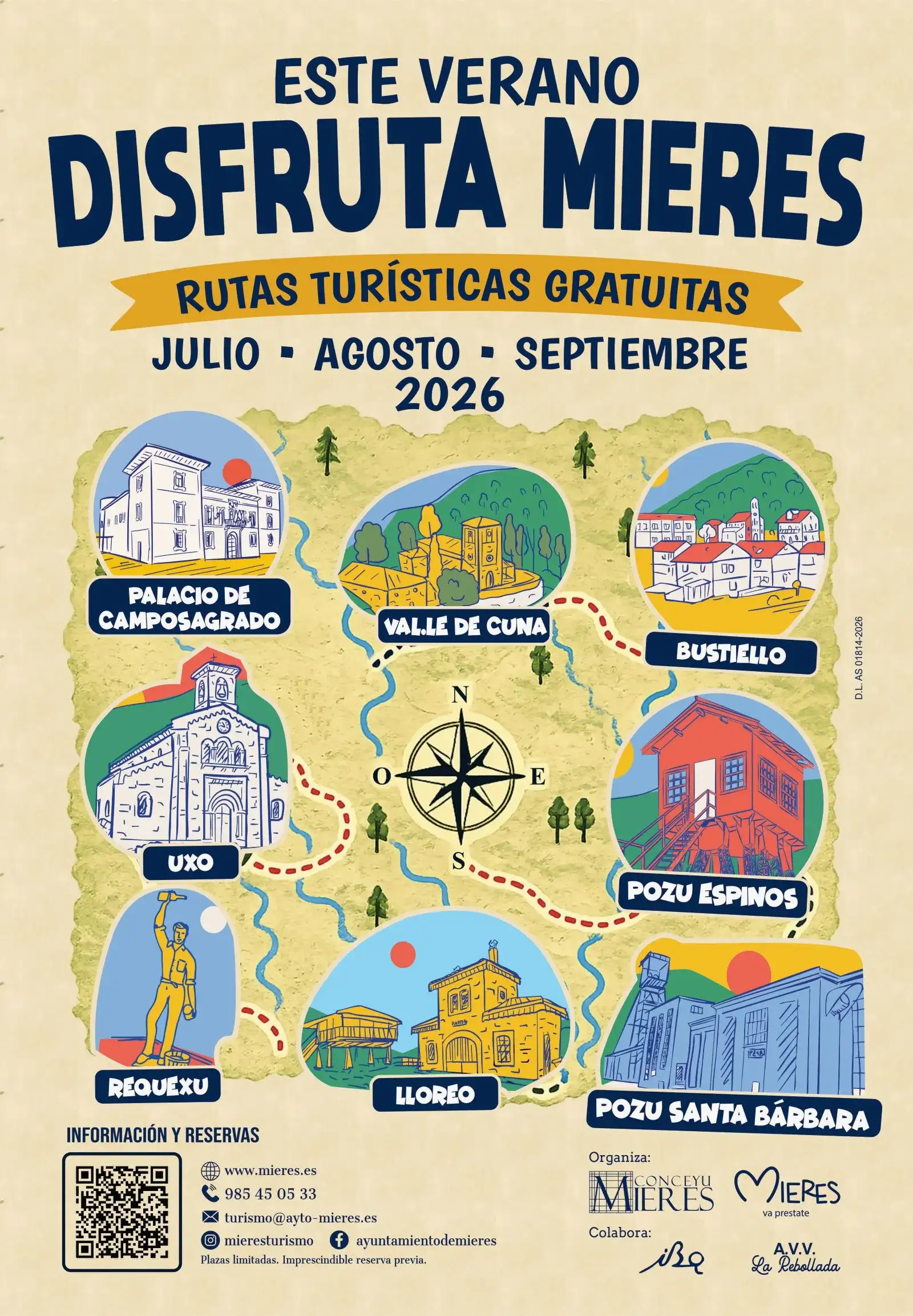 Rutas turísticas 2026: “visita guiada por mieres del camín” (04SET)