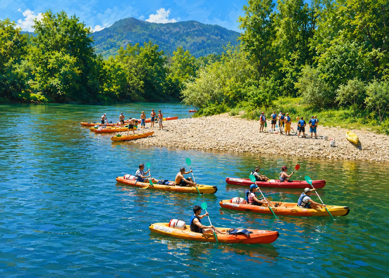 Descenso del Sella en canoa