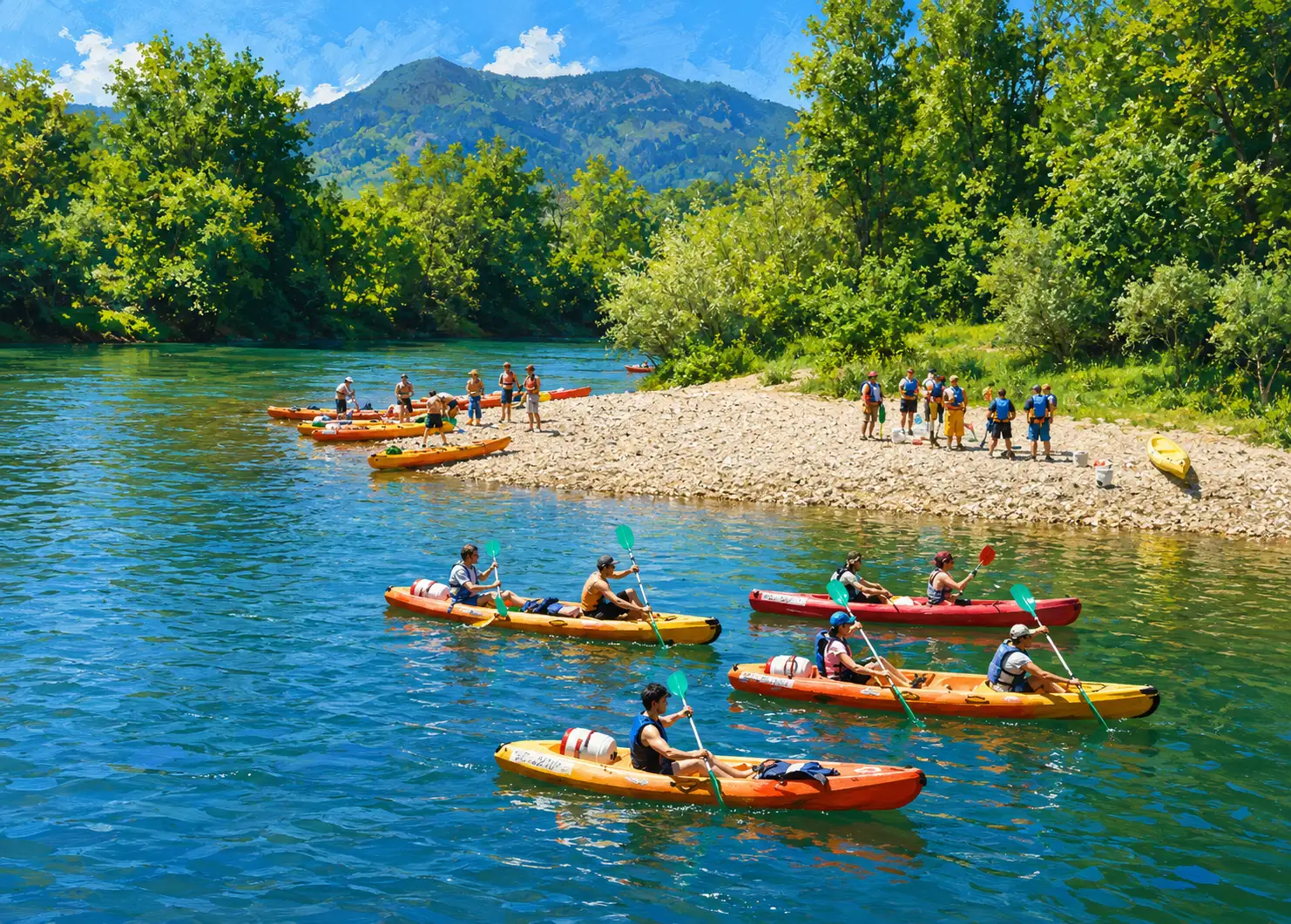 Descenso del Sella en canoa
