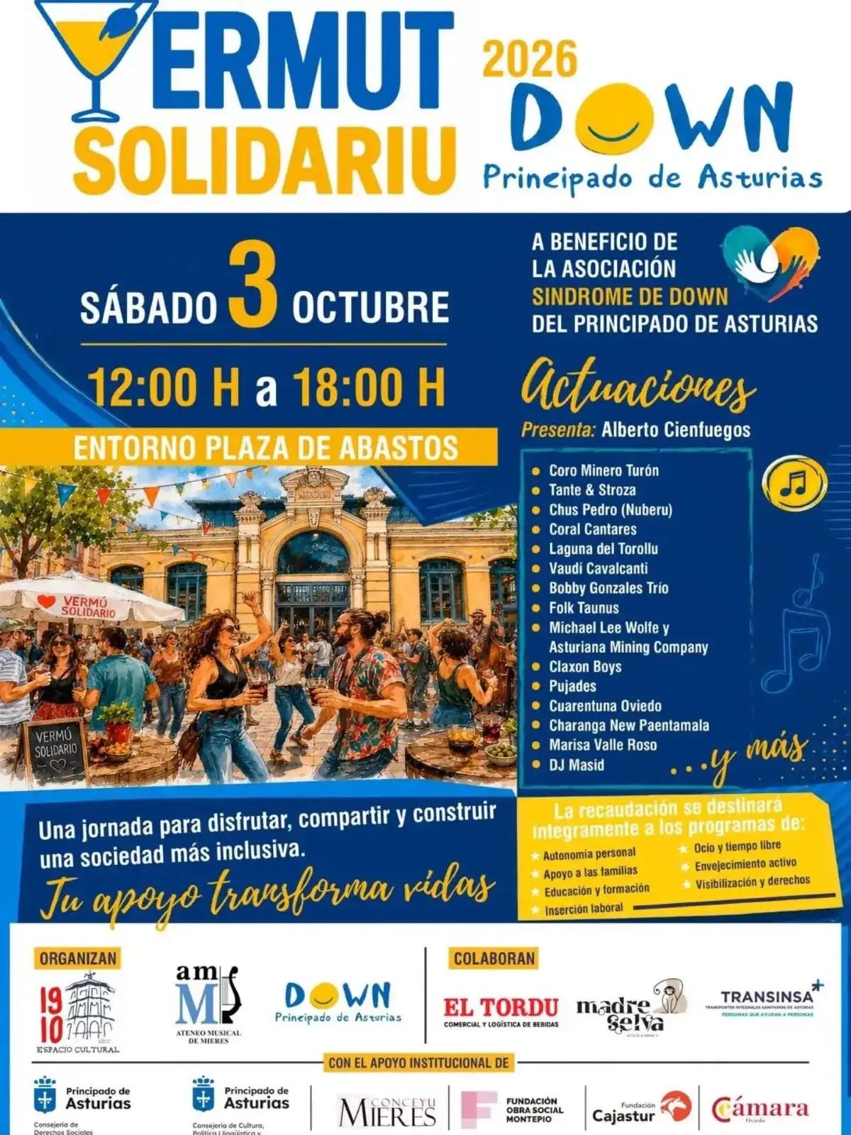 Vermú solidario a beneficio de la asoc. Síndrome de down del pdo. De Asturias